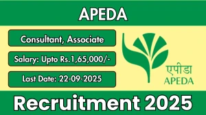 APEDA Recruitment 2025 - Apply Offline for 09 Consultant, Associate Posts by Sep 22