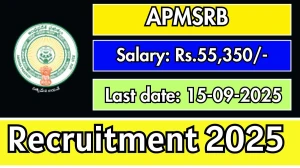 APMSRB Deputy Executive Officer Recruitment 2025 - Apply Online for 48 Posts  by Sep 15