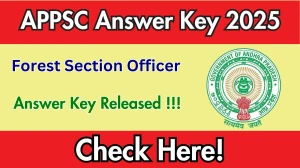 APPSC Forest Section Officer Answer Key 2025 Out – Download at psc.ap.gov.in APPSC Forest Section Officer Answer Key 2025 Out – Download at psc.ap.gov.in