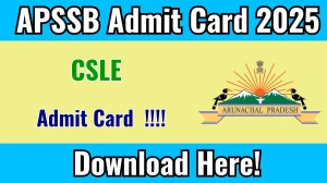APSSB CSLE Admit Card 2025 Out – Download Hall Ticket at apssb.nic.in