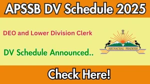 APSSB DEO and Lower Division Clerk DV Schedule 2025: Check Document Verification Date @ apssb.nic.in APSSB DEO and Lower Division Clerk DV Schedule 2025: Check Document Verification Date @ apssb.nic.in