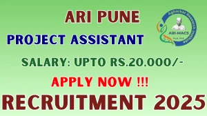 ARI Pune Project Assistant Recruitment 2025 - Apply Online