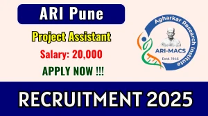 ARI Pune Project Assistant Recruitment 2025 - Apply Online ARI Pune Project Assistant Recruitment 2025 - Apply Online