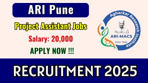 ARI Pune Project Assistant Recruitment 2025 - Apply Online ARI Pune Project Assistant Recruitment 2025 - Apply Online