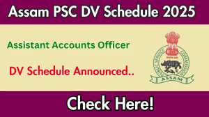Assam PSC AAO DV Schedule 2025: Check Document Verification Date @ apsc.nic.in Assam PSC AAO DV Schedule 2025: Check Document Verification Date @ apsc.nic.in