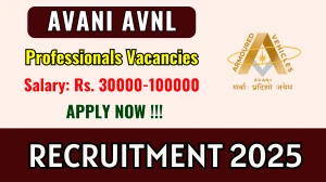 AVANI AVNL Professionals Recruitment 2025 - Apply Offline for 14 Posts by Sep 28 AVANI AVNL Professionals Recruitment 2025 - Apply Offline for 14 Posts by Sep 28