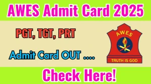AWES PGT, TGT, PRT Admit Card 2025 OUT Download Link awesindia.com