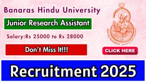 BHU Junior Research Assistant Recruitment 2025 - Apply Offline for 01 Posts by Oct 05