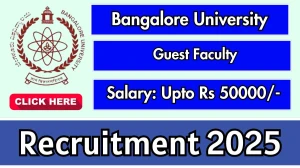 Bangalore University Guest Faculty Recruitment 2025 - Apply Online by Sept 14