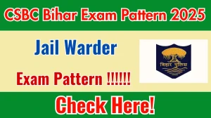 Bihar Jail Warder Exam Pattern 2025