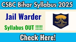 Bihar Jail Warder Syllabus 2025 Out Direct Link to Download Syllabus PDF here