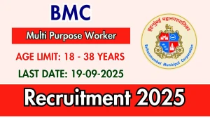BMC Multi Purpose Worker Recruitment 2025 - Apply Offline for 06 Posts by Sep 19 BMC Multi Purpose Worker Recruitment 2025 - Apply Offline for 06 Posts by Sep 19