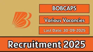 BOBCAPS Recruitment 2025 - Apply Offline for Manager, Research Analyst Consumer and More Posts by Sep 30 BOBCAPS Recruitment 2025 - Apply Offline for Manager, Research Analyst Consumer and More Posts by Sep 30