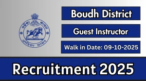 Boudh District Guest Instructor Recruitment 2025 – Walk in