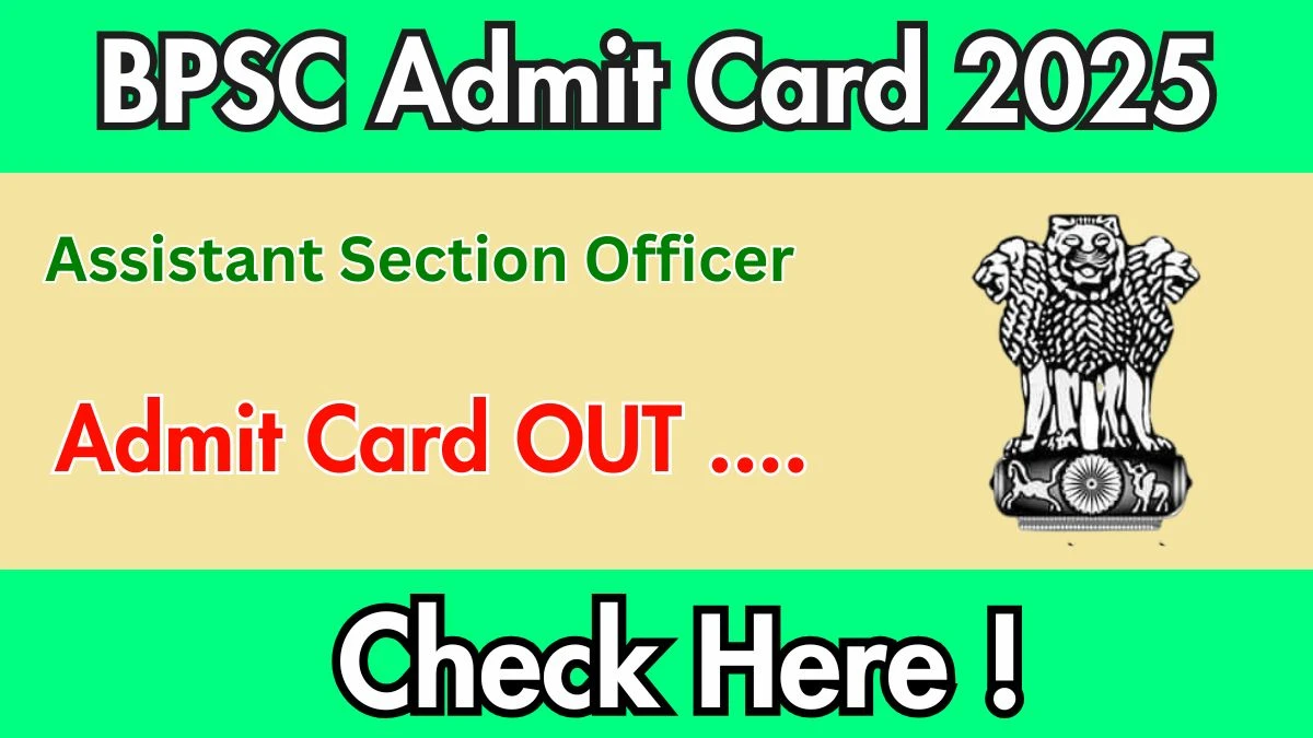 BPSC ASO Admit Card 2025 OUT Download Link bpsc.bihar.gov.in