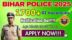 BPSSC Bihar Police SI Recruitment 2025 - Apply Online for 1799 Posts by Oct 26