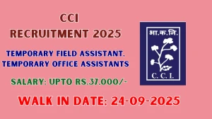 CCI Temporary Field Assistant, Temporary Office Assistants Recruitment 2025 – Walk in