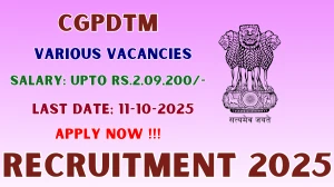 CGPDTM Recruitment 2025 - Apply Online for 86 Deputy Registrar, Assistant Registrar and More Posts by Oct 11
