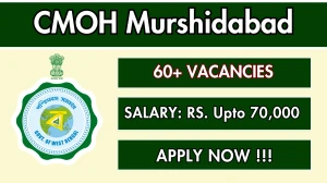 CMOH Murshidabad Recruitment 2025 - Apply Online for 63 Medical Officers, Audiologist and More Posts by Oct 08 CMOH Murshidabad Recruitment 2025 - Apply Online for 63 Medical Officers, Audiologist and More Posts by Oct 08