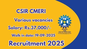 CSIR CMERI Recruitment 2025 – Walk in for 06 Project Associate, Project Assistant and More Posts