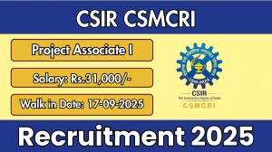 CSIR CSMCRI Project Associate I Recruitment 2025 – Walk in for 01 Posts