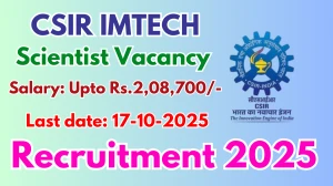 CSIR IMTECH Scientist Recruitment 2025 - Apply Online