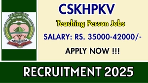 CSKHPKV Teaching Person Recruitment 2025 - Apply Offline CSKHPKV Teaching Person Recruitment 2025 - Apply Offline