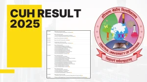 CUH Result 2025 Released at cuh.ac.in Direct Link to Download 4th Semester Result