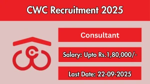 CWC Consultant Recruitment 2025 - Apply Online by Sep 22