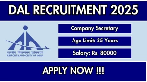 DAL Company Secretary Recruitment 2025 - Apply Offline by Oct 15