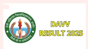DAVV Result 2025 Out at dauniv.ac.in Direct Link to Download 2nd, 4th, 5th Sem Result