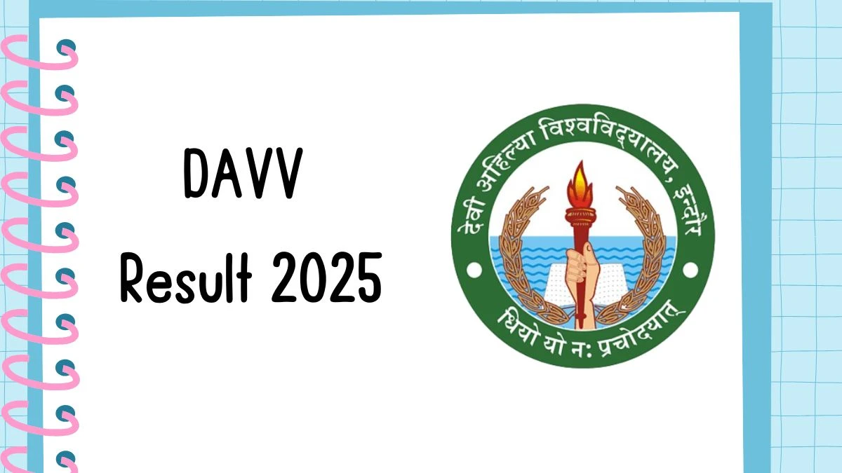 DAVV Result 2025 Released at dauniv.ac.in Direct Link to Download 2nd and 4th Sem Result