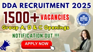 DDA Recruitment 2025 - Apply Online for 1732 Junior Engineer, MTS and More Posts DDA Recruitment 2025 - Apply Online for 1732 Junior Engineer, MTS and More Posts