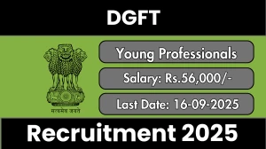 DGFT Young Professionals Recruitment 2025 - Apply Offline by Sep 16