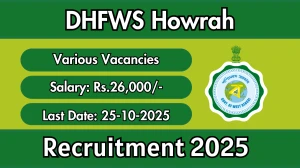 DHFWS Howrah Recruitment 2025 - Apply Online for 05 VBD Technical Supervisor, Dental Technician and More Posts