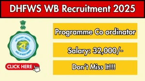 DHFWS WB District Programme Co ordinator Recruitment 2025 - Apply Online