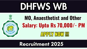 DHFWS WB Recruitment 2025 - Apply Online for 06 Medical Officer, Anaesthetist and Other Posts