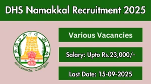 DHS Namakkal Recruitment 2025 - Apply Offline for 71 Nursing Therapist, Lab Technician and More Posts by Sep 15 DHS Namakkal Recruitment 2025 - Apply Offline for 71 Nursing Therapist, Lab Technician and More Posts by Sep 15