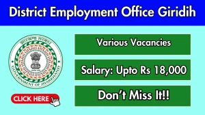 District Employment Office Giridih Recruitment 2025 - Apply Offline for 46 Cashier, Security Guard and Other Posts