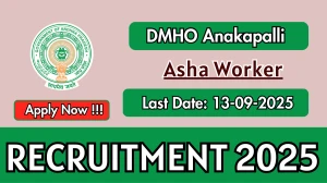 DMHO Anakapalli Asha Worker Recruitment 2025 - Apply Offline for 61 Posts by Sep 13