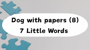 Dog with papers 7 Little Words 8 letters Answer