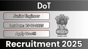 DoT Junior Engineer Recruitment 2025 - Apply Offline for 03 Posts by Oct 15