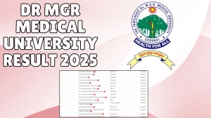 Dr MGR Medical University Result 2025 Released at tnmgrmuexam.ac.in Direct Link to Download 1st, 2nd, and 5th Semester Result