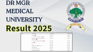 Dr MGR Medical University Result 2025 Released at tnmgrmuexam.ac.in Direct Link to Download 1st Year Result