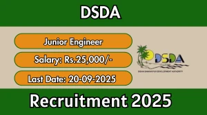DSDA Junior Engineer Recruitment 2025 - Apply Offline for 01 Posts by Sep 20