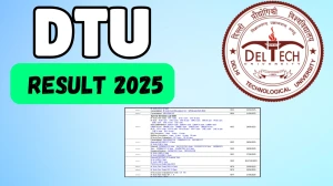 DTU Result 2025 Released at dtu.ac.in Direct Link to Download 4th Semester Result
