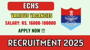 ECHS Recruitment 2025 - Apply Offline for Clerk, Driver and More Posts