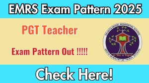 EMRS PGT Teacher Exam Pattern 2025 EMRS PGT Teacher Exam Pattern 2025