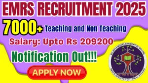 EMRS Teaching and Non Teaching Recruitment 2025 - Apply Online for 7267 TGT, Accountant  and Other Posts