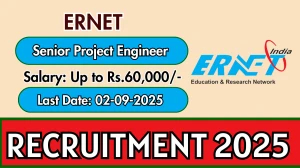 ERNET Senior Project Engineer Recruitment 2025 - Apply Offline by Sep 02